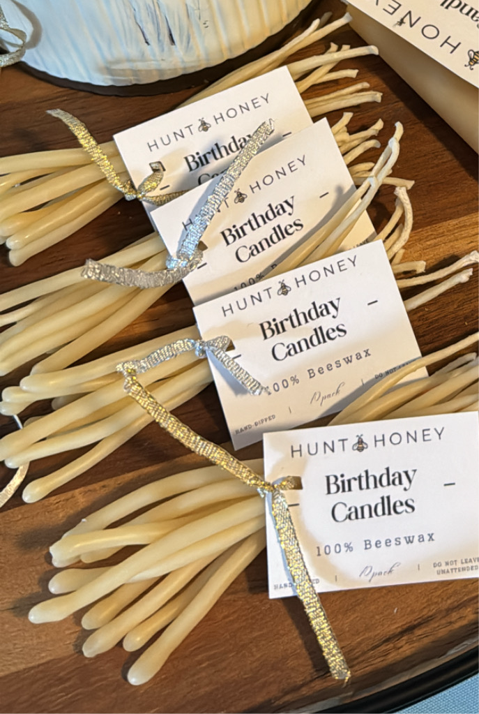 Beeswax Birthday Candles- 10 pack